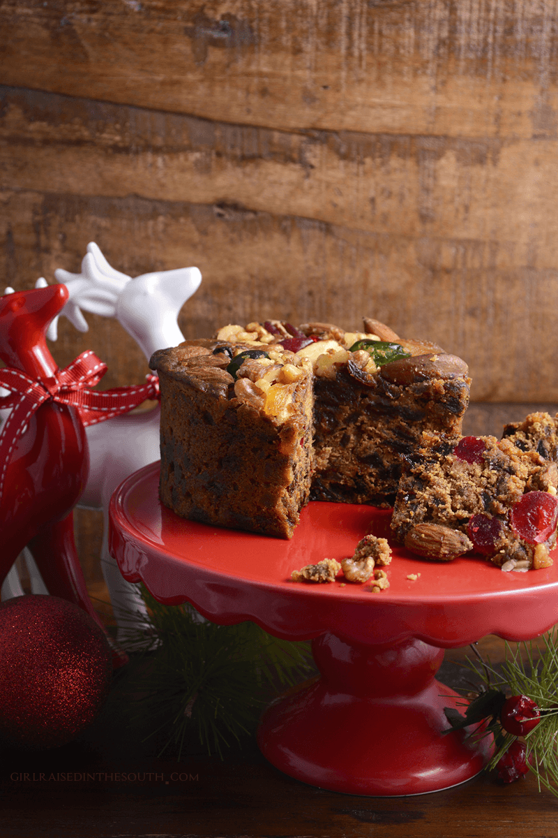 4" Brandy-soaked Christmas Fruit Cake
