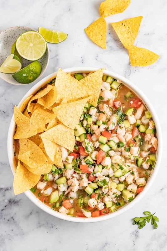 Snapper Cerviche With Tortilla Chips