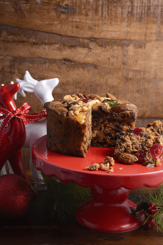 4" Brandy-soaked Christmas Fruit Cake