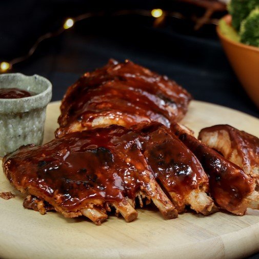 Sticky Bourbon Ribs